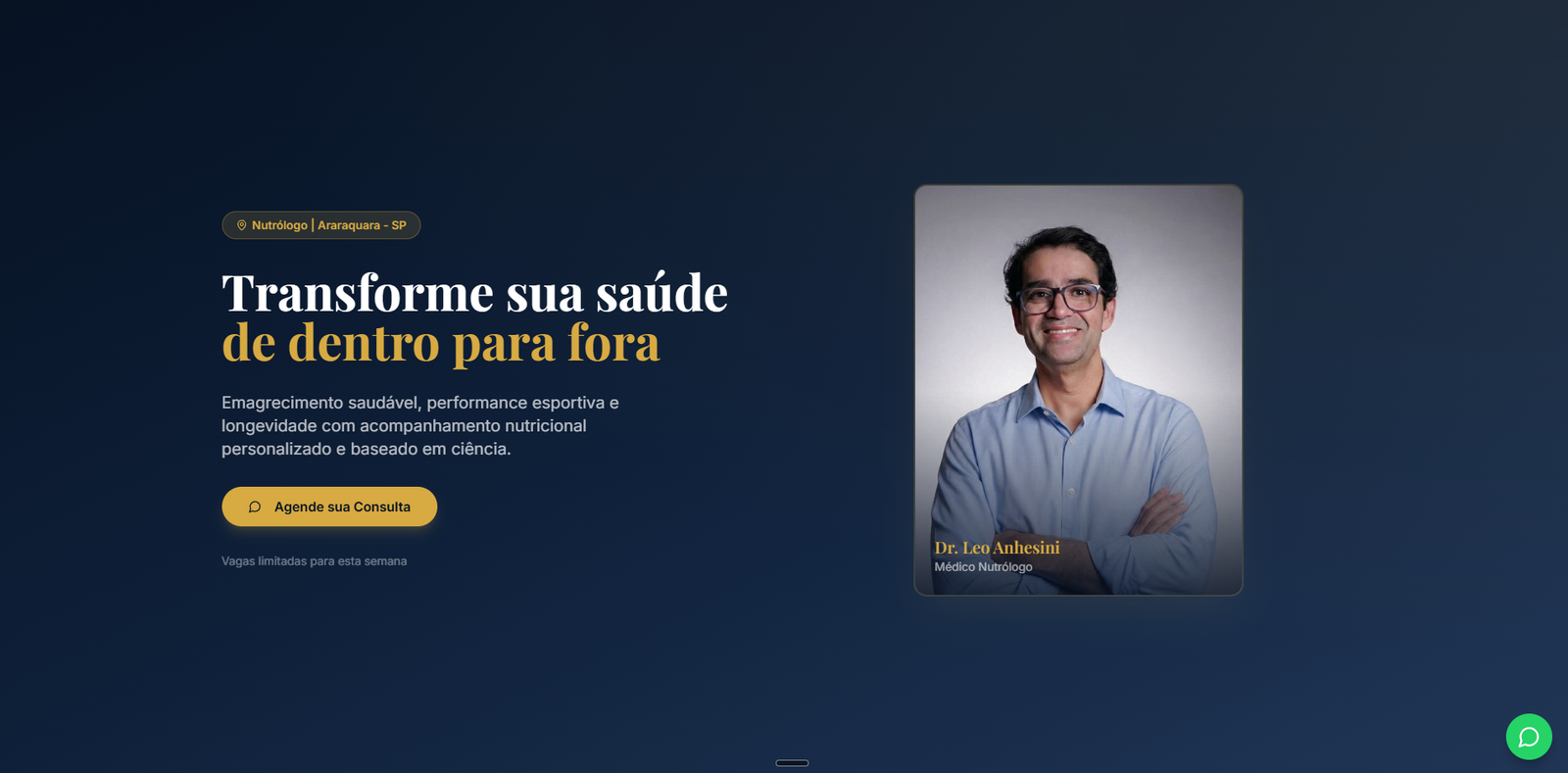 Landing page criada pela Shark MKT
