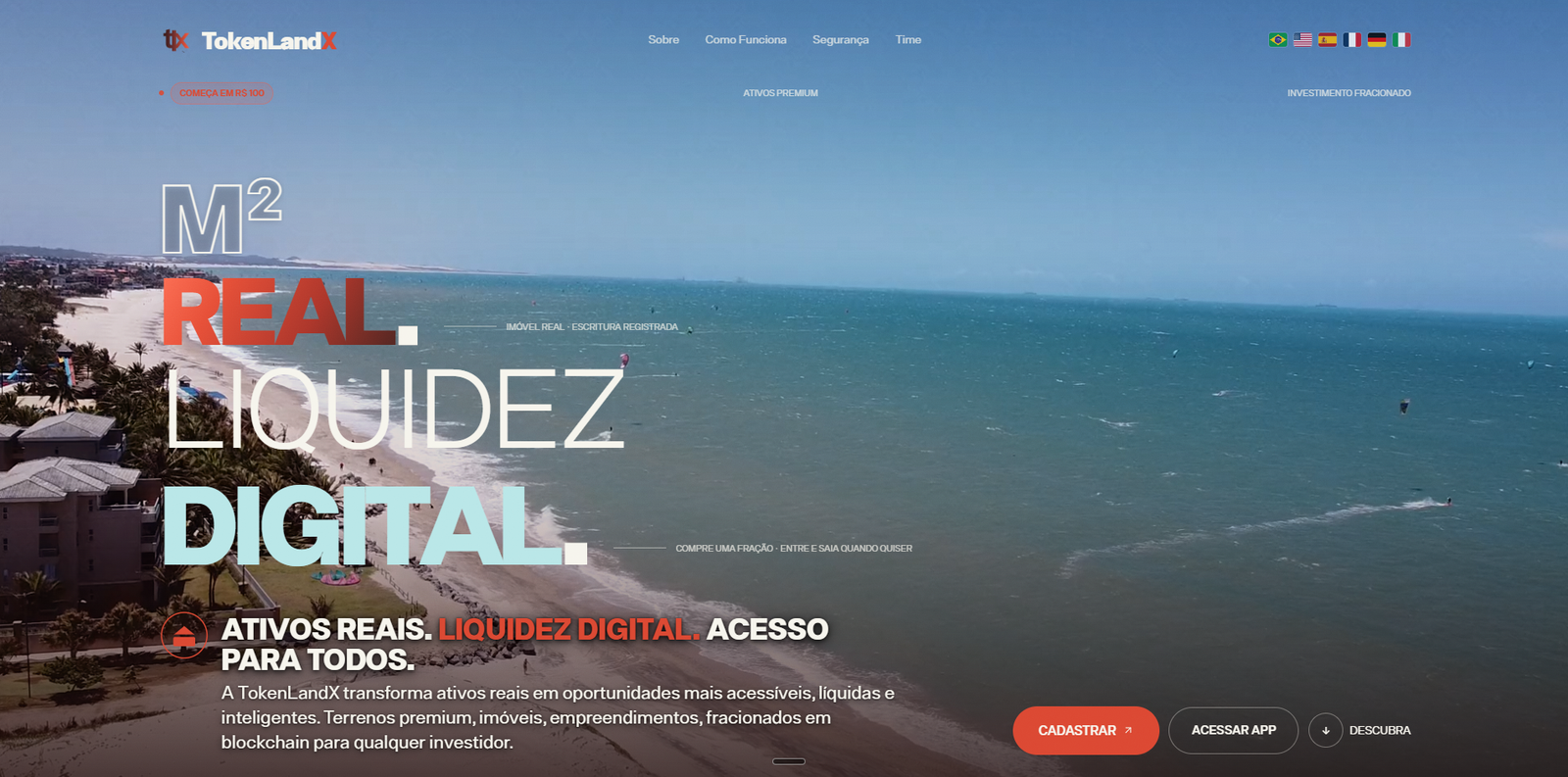 Landing page criada pela Shark MKT